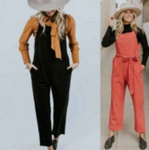 Roolee Jumpsuit With Tie Waist Sz Med